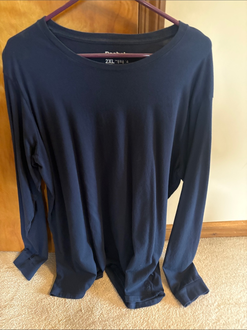 Reebok Navy Blue 2XL Crewneck T-Shirt
